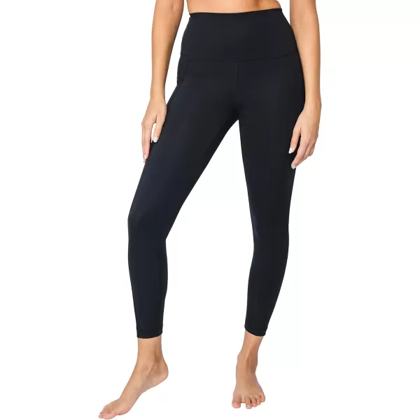 Yogalicious Lux High Waist Elastic Free Ankle LeggingBlack WPocket