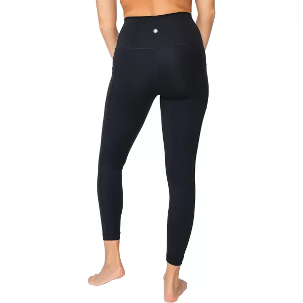 Yogalicious Lux High Waist Elastic Free Ankle LeggingBlack WPocket