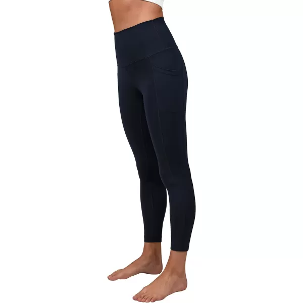 Yogalicious Lux High Waist Elastic Free Ankle LeggingDark Navy WPocket