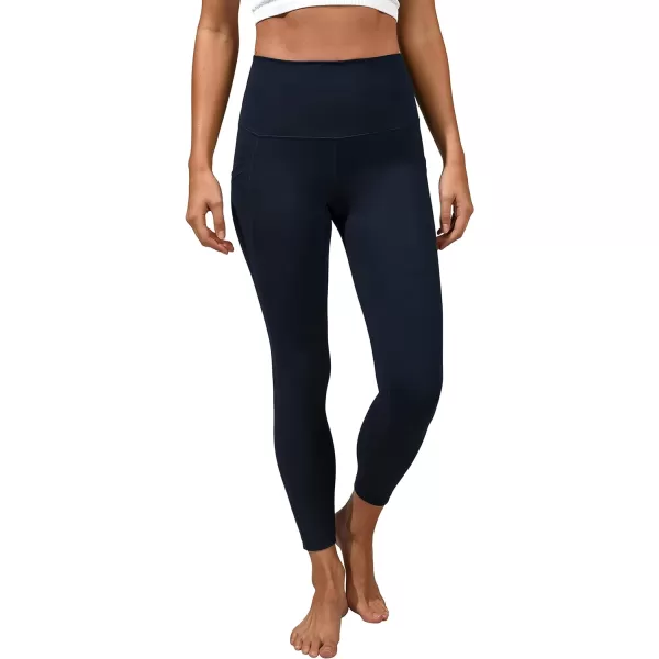 Yogalicious Lux High Waist Elastic Free Ankle LeggingDark Navy WPocket