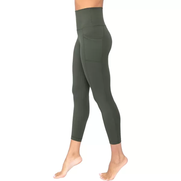 Yogalicious Lux High Waist Elastic Free Ankle LeggingForest Night WPocket