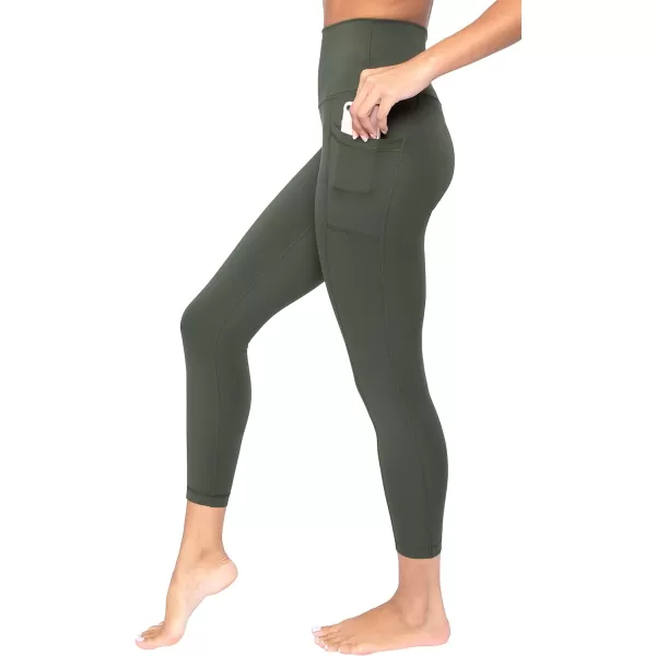 Yogalicious Lux High Waist Elastic Free Ankle LeggingForest Night WPocket