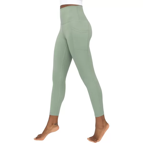 Yogalicious Lux High Waist Elastic Free Ankle LeggingLily Pad WPocket