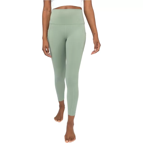 Yogalicious Lux High Waist Elastic Free Ankle LeggingLily Pad WPocket