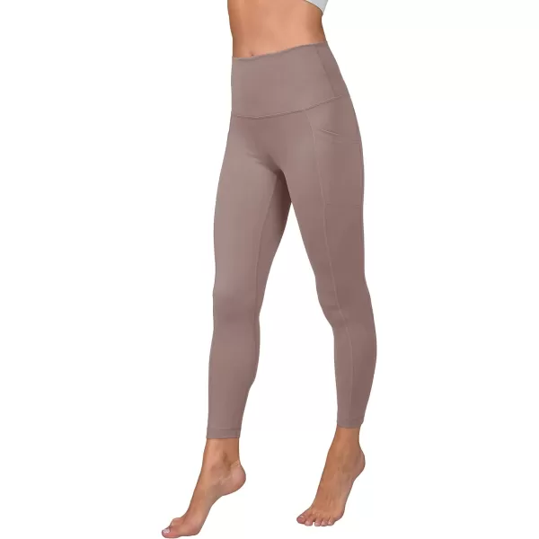 Yogalicious Lux High Waist Elastic Free Ankle LeggingMocha WPocket