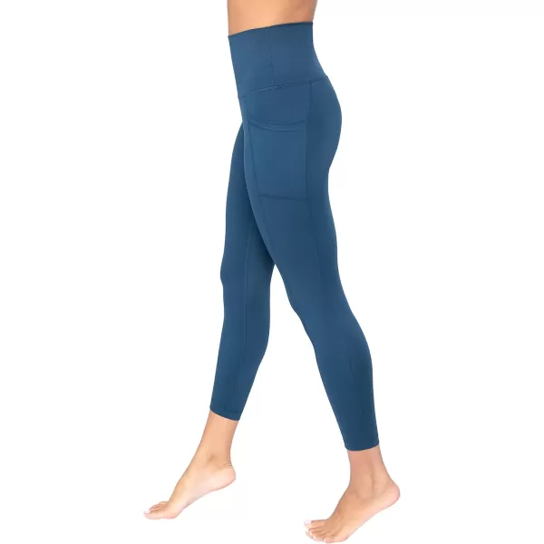 Yogalicious Lux High Waist Elastic Free Ankle LeggingOcean Silk WPocket