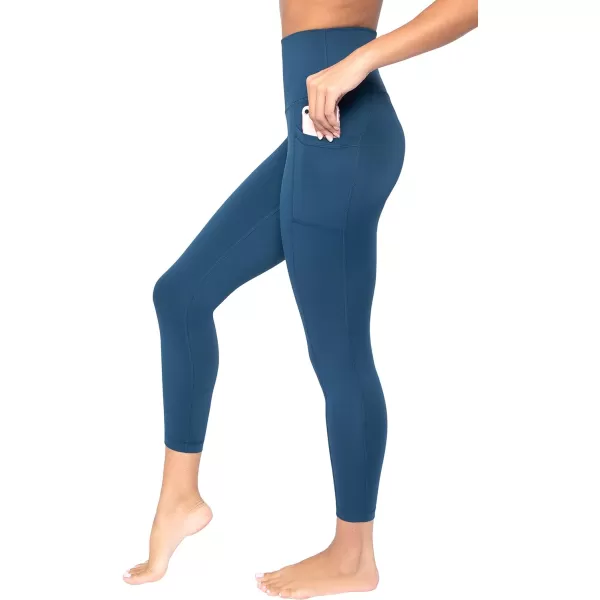 Yogalicious Lux High Waist Elastic Free Ankle LeggingOcean Silk WPocket