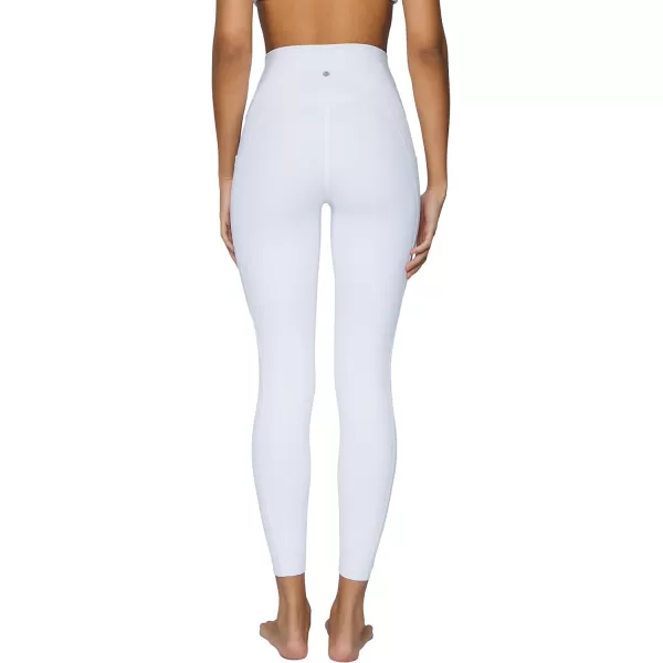 Yogalicious Lux High Waist Elastic Free Ankle LeggingWhite WPocket