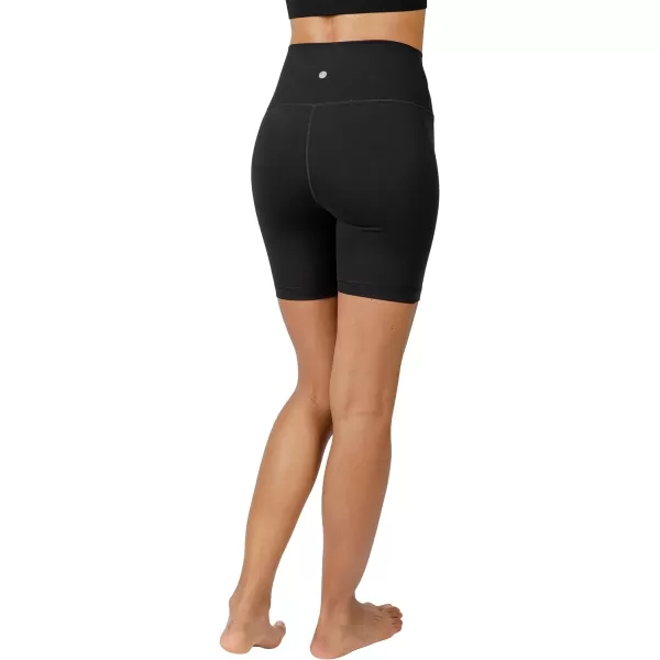 Yogalicious Lux High Waist Squat Proof Biker Short  2 Pack 5 7MarsalaBlack 7 Elastic Free