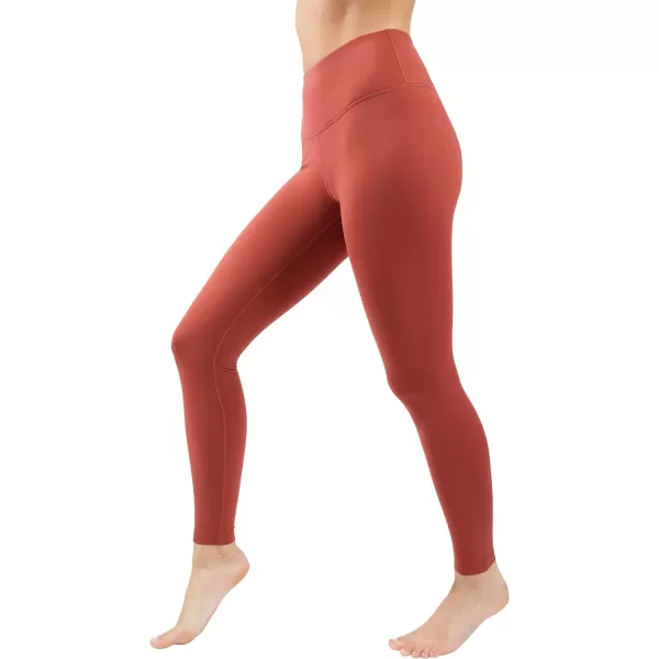 Yogalicious Squat Proof Fleece Lined High Waist Leggings for WomenFire Apple