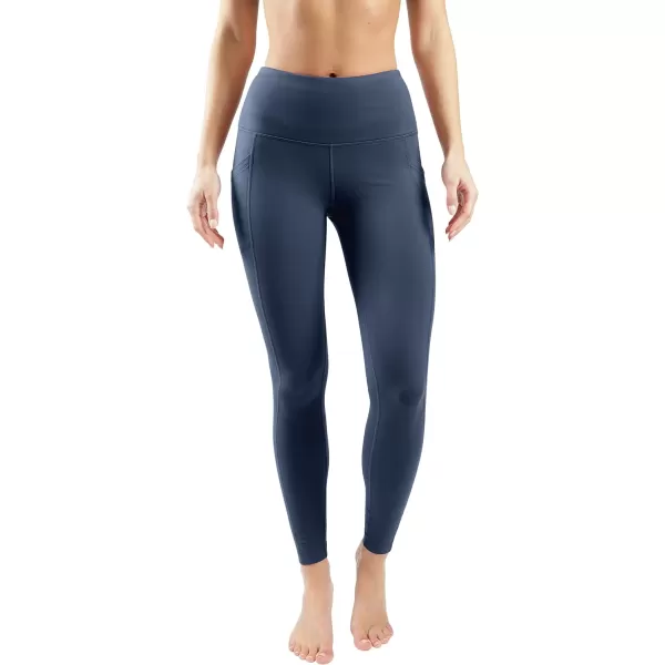 Yogalicious Squat Proof Fleece Lined High Waist Leggings for WomenOcean Silk WPocket