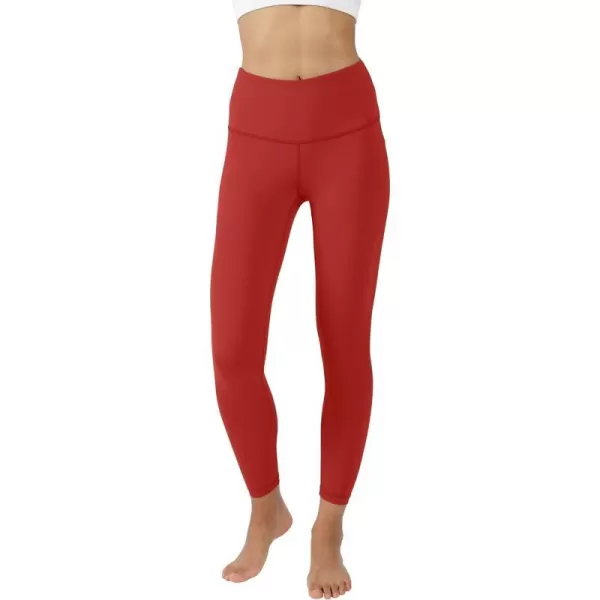 Yogalicious High Waist Squat Proof Lux Ankle Leggings for WomenCandy Apple Lux 25