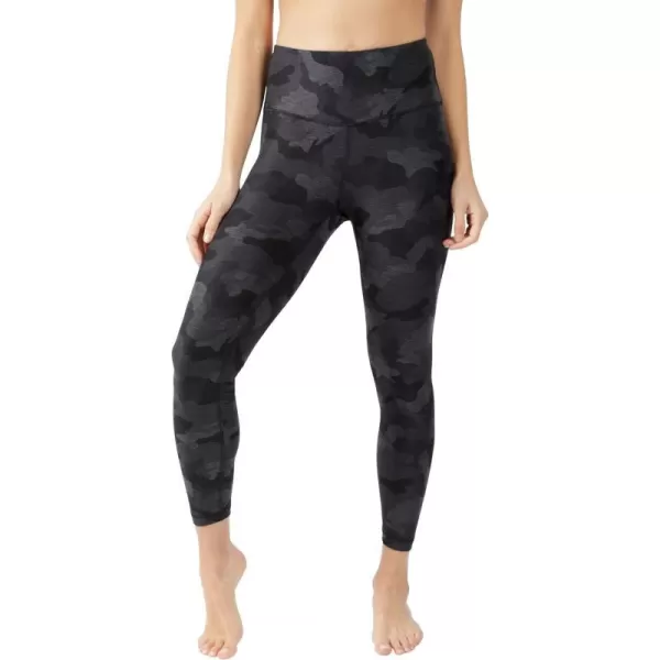 Yogalicious High Waist Squat Proof Soft Printed Leggings for WomenBlack Camo Elastic Free