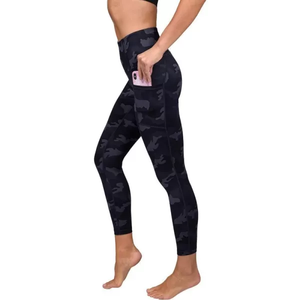 Yogalicious High Waist Squat Proof Soft Printed Leggings for WomenNavy Camo Lux