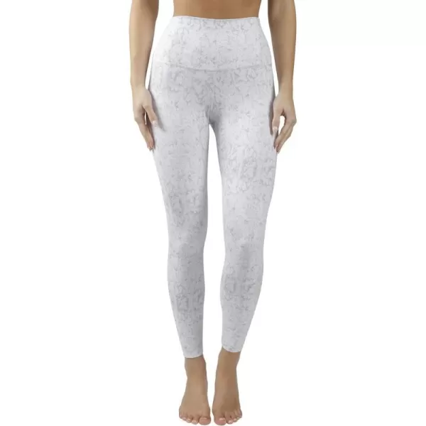 Yogalicious High Waist Squat Proof Soft Printed Leggings for WomenWhiteGrey Nude Tech Elastic Free