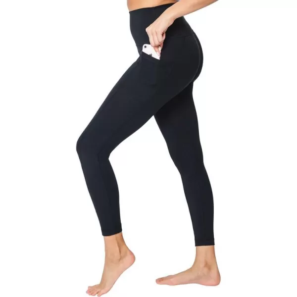 Yogalicious Lux High Waist Elastic Free Ankle LeggingBlack WPocket