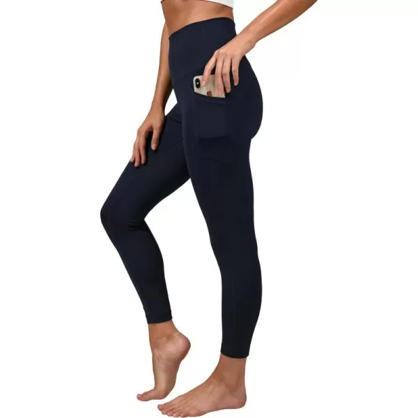 Yogalicious Lux High Waist Elastic Free Ankle LeggingDark Navy WPocket