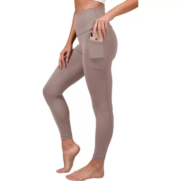 Yogalicious Lux High Waist Elastic Free Ankle LeggingMocha WPocket