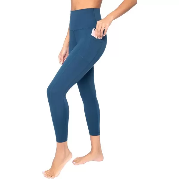 Yogalicious Lux High Waist Elastic Free Ankle LeggingOcean Silk WPocket