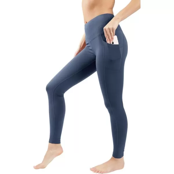 Yogalicious Squat Proof Fleece Lined High Waist Leggings for WomenOcean Silk WPocket