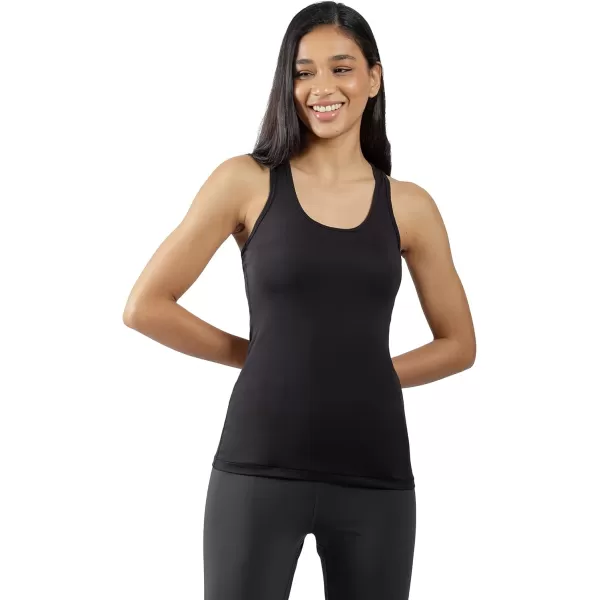Yogalicious 2 Pack Ultra Soft Lightweight Racerback Tank TopEnvyBlack
