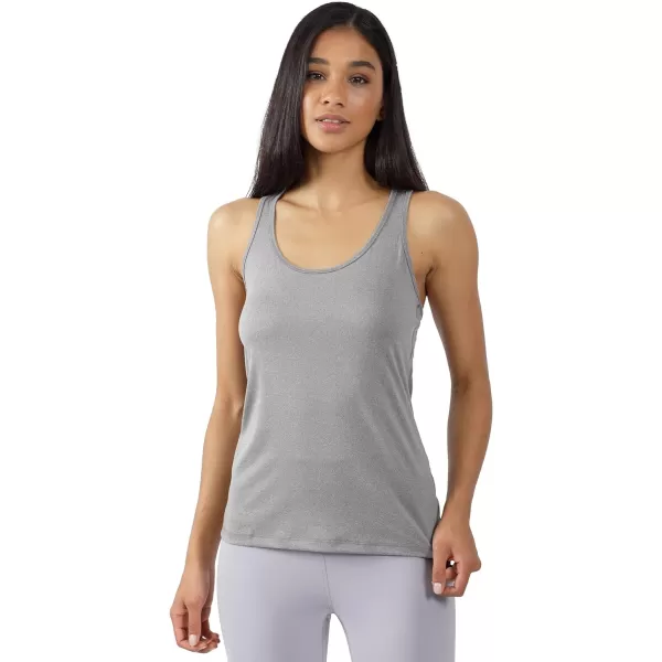 Yogalicious 2 Pack Ultra Soft Lightweight Racerback Tank TopHtr GreyBlack