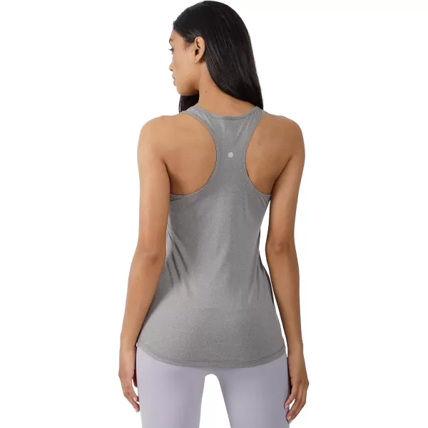 Yogalicious 2 Pack Ultra Soft Lightweight Racerback Tank TopHtr GreyBlack