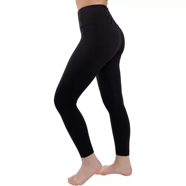 Yogalicious High Rise Squat Proof Criss Cross Yoga Pants for Women Tummy Control Non See Through Ankle Yoga LeggingsBlack