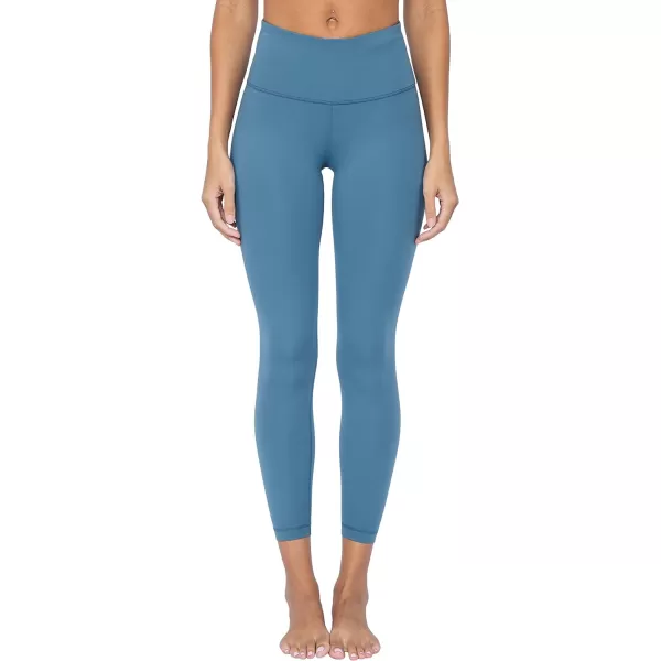 Yogalicious High Rise Squat Proof Criss Cross Yoga Pants for Women Tummy Control Non See Through Ankle Yoga LeggingsBlue Fusion