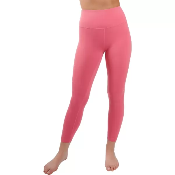 Yogalicious High Rise Squat Proof Criss Cross Yoga Pants for Women Tummy Control Non See Through Ankle Yoga LeggingsSun Kissed Coral