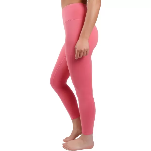 Yogalicious High Rise Squat Proof Criss Cross Yoga Pants for Women Tummy Control Non See Through Ankle Yoga LeggingsSun Kissed Coral