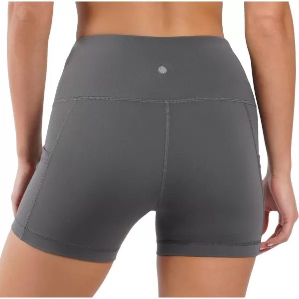 Yogalicious High Waist Squat Proof Side Pocket Biker Shorts  35 5 7 9Fresh Dill 35