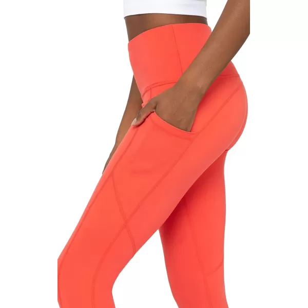 Yogalicious High Waist Squat Proof Yoga Capri Leggings with Side Pockets for WomenCayenne Lux With Pocket
