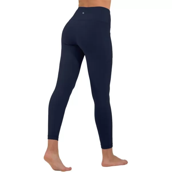 Yogalicious High Waist Ultra Soft 78 Ankle Length Leggings with Pockets for WomenArctic Navy Nude Tech