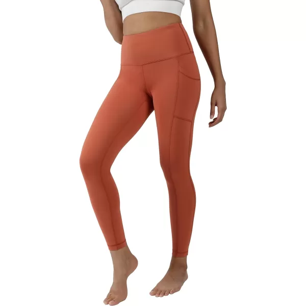 Yogalicious High Waist Ultra Soft 78 Ankle Length Leggings with Pockets for WomenBaked Clay Nude Tech