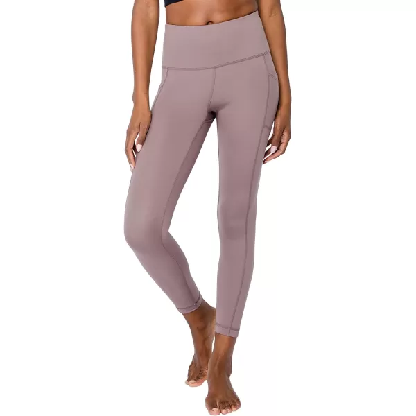 Yogalicious High Waist Ultra Soft 78 Ankle Length Leggings with Pockets for WomenMocha Lux