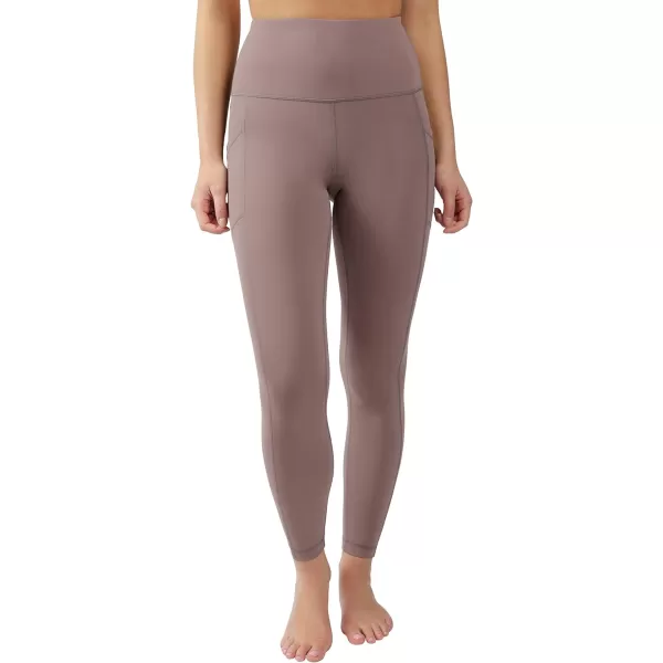 Yogalicious High Waist Ultra Soft 78 Ankle Length Leggings with Pockets for WomenMocha Nude Tech