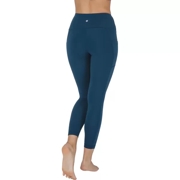 Yogalicious High Waist Ultra Soft 78 Ankle Length Leggings with Pockets for WomenOcean Silk Nude Tech