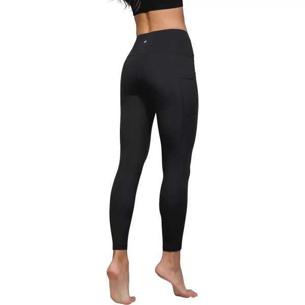 Yogalicious High Waist Ultra Soft 78 Ankle Length Leggings with Pockets for WomenOnyx Black Lux