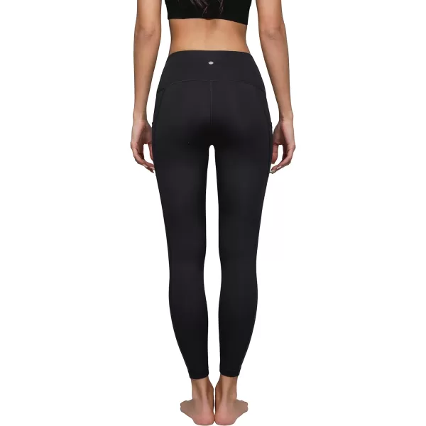 Yogalicious High Waist Ultra Soft 78 Ankle Length Leggings with Pockets for WomenOnyx Black Lux