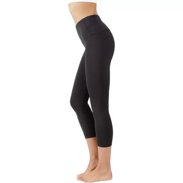 Yogalicious High Waist Ultra Soft Lightweight Capris  High Rise Yoga PantsBlack Lux