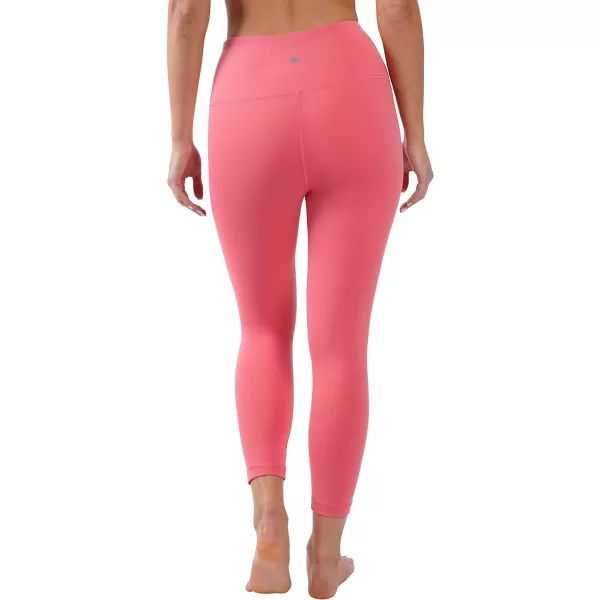 Yogalicious High Waist Ultra Soft Lightweight Capris  High Rise Yoga PantsCalypso Coral Lux