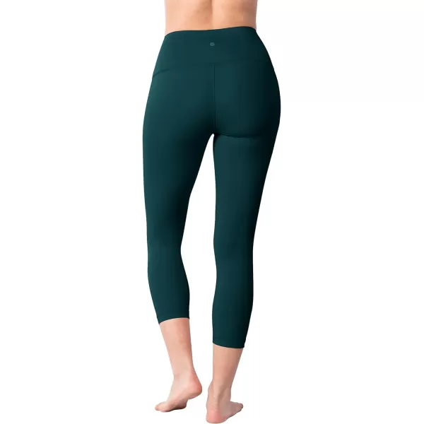 Yogalicious High Waist Ultra Soft Lightweight Capris  High Rise Yoga PantsDeep Jade Lux