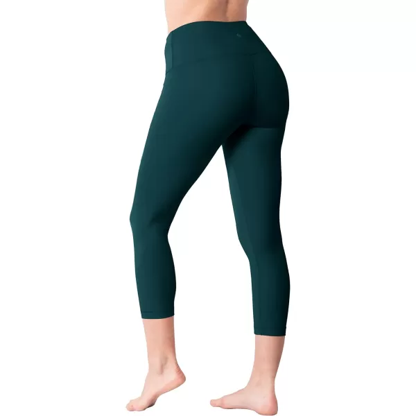 Yogalicious High Waist Ultra Soft Lightweight Capris  High Rise Yoga PantsDeep Jade Lux