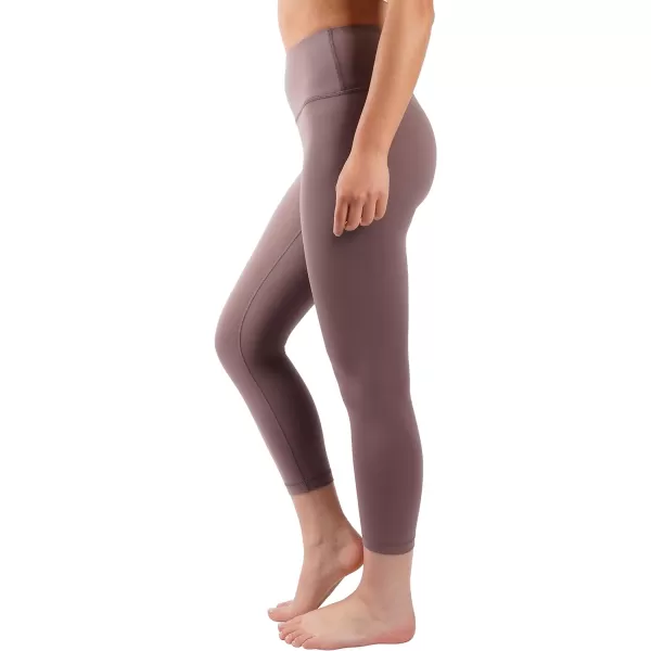 Yogalicious High Waist Ultra Soft Lightweight Capris  High Rise Yoga PantsFrench Toast Lux