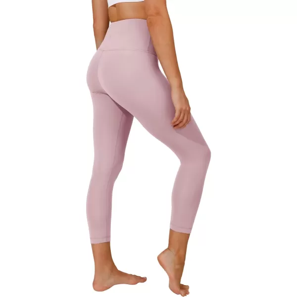 Yogalicious High Waist Ultra Soft Lightweight Capris  High Rise Yoga PantsRose Bud Nude Tech