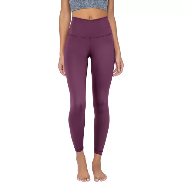 Yogalicious Lux High Waist Elastic Free Ankle LeggingMauve Wine