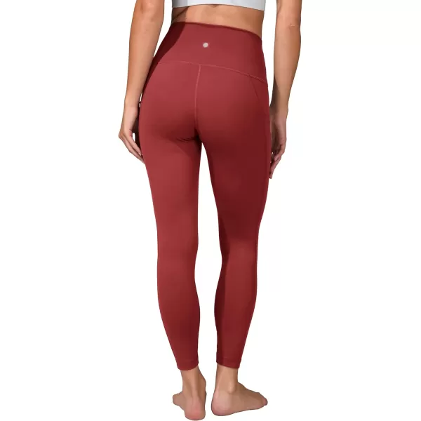 Yogalicious Lux High Waist Elastic Free Side Pocket Ankle LeggingSyrah