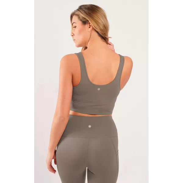 Yogalicious Nude Tech Contouring Cropped Bra TopNight Sage