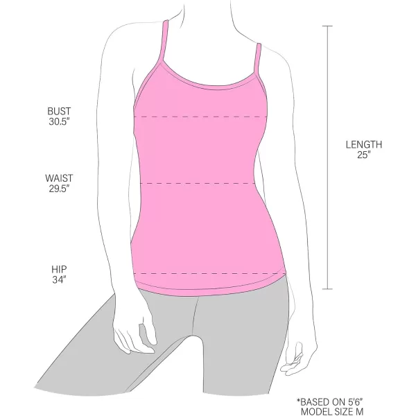 Yogalicious Ultra Soft Lightweight Camisole Tank Top with Builtin Support BraBlack